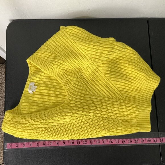 Maeve Sweater Women M Yellow Knit Chunky Wool Blend‎ Pullover - Picture 7 of 9